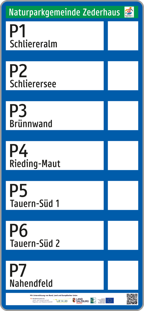 Parkplatzleittafel Zederhaus - Display 1